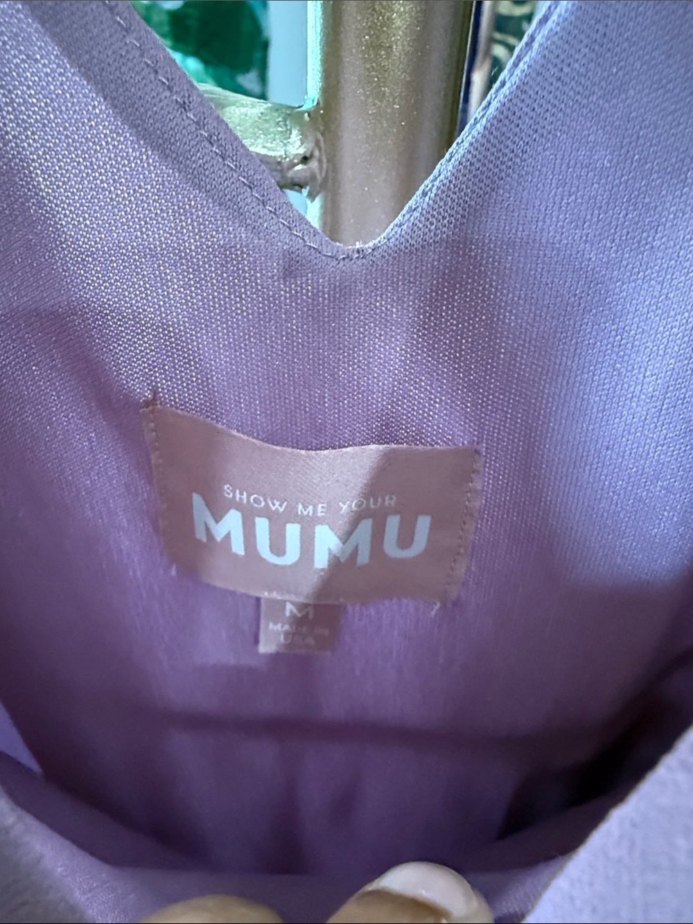 Show Me Your MuMu Lavender Tiered V-Neck Mini Dress medium boho - Picture 5 of 9